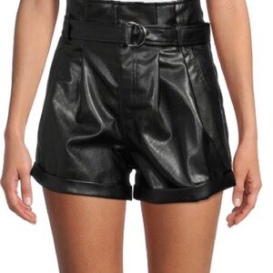 NWT madden nyc faux leather paperbag shorts